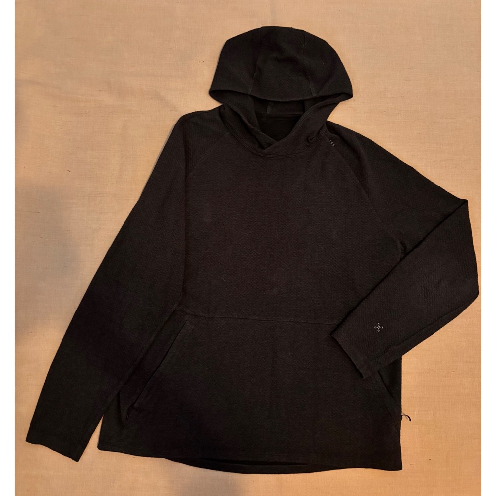Lululemon At Ease Hoodie Mens XL Charcoal Grey Good Textured Pullover